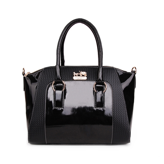 Coach In Logo Medium Black Satchels BLE | Women